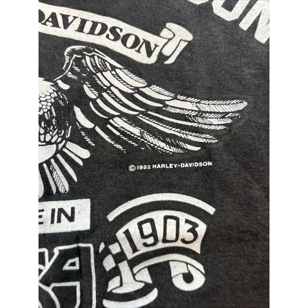 Vintage Harley Davidson Shirt XL Holoubek 80s Single Stitch Statue Of Liberty - Picture 12 of 15